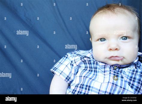 Photo Of A Redheaded Blue Eyed Baby Boy Stock Photo Alamy