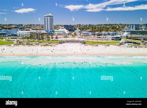 An Aerial View Of Scarborough Beach Perth Western Australia With The