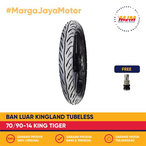 Jual Ban Luar Kingland King Tiger 70 90 14 Tubeless Free Pentil