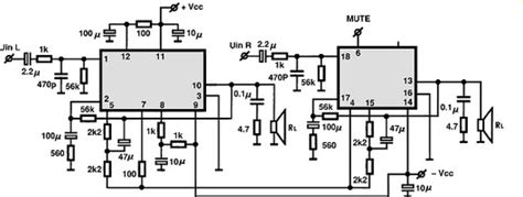 STK4122II Referência e Circuito Circuitos Integrados para áudio