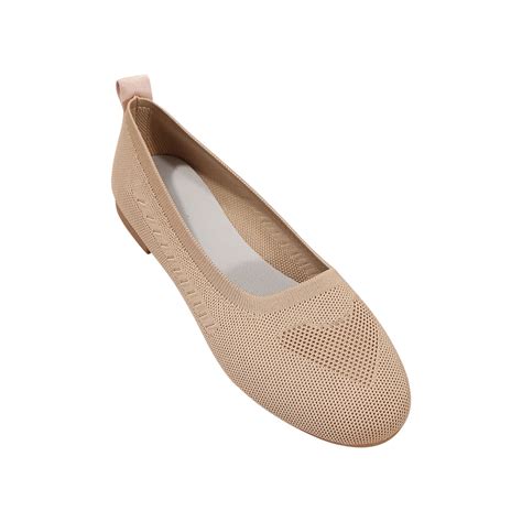 Women Round Toe Flats Comfortable Walking Shoes Dressy Slip Ons Loafers Work Flats Shoes Casual