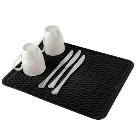 ShenMo 1 Piece Black Drainage Mat, Collapsible Drainage Mat, Silicone ...