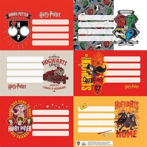 Etiquetas Escolares Harry Potter X 12 Unidades Mooving 1 995