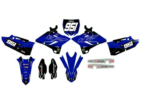 Kit déco Yamaha 250 YZ 2015 2021 Bleu Boutique Kit Déco Moto