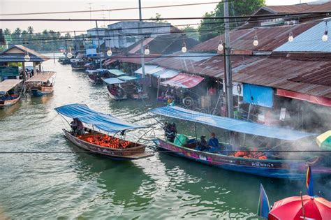 AMPHAWA THAILAND DECEMBER 15 2019 Thailand People Sell Goods In