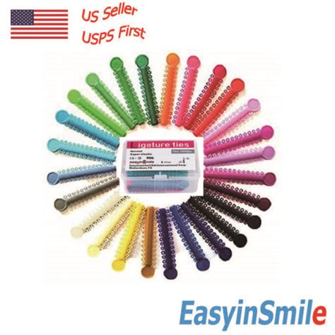 Orthodontic Dental Tie Ligature 40PCS Easyinsmile Elastic Rubber Band