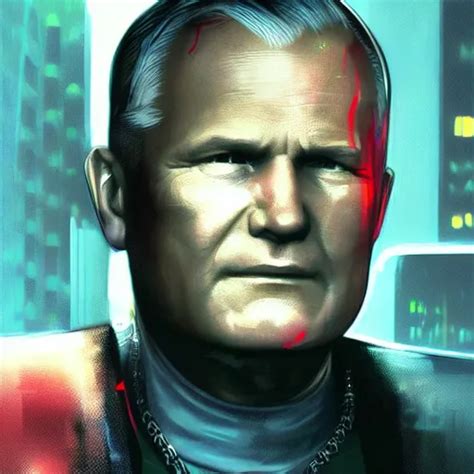 John Paul Ii In Cyberpunk 2 0 7 7 Stylised Official Stable Diffusion