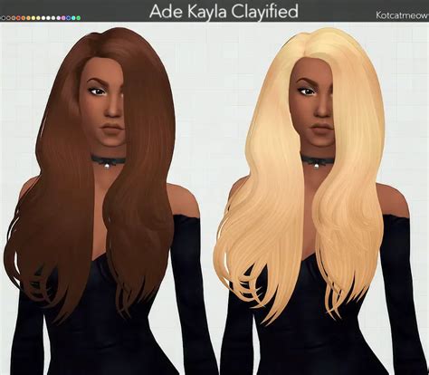 Kot Cat Ade Darma S Kayla Hair Clayified Sims Hairs