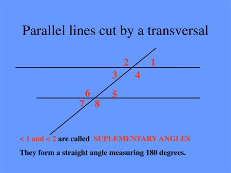 PPT - PARALLEL LINES CUT BY A TRANSVERSAL PowerPoint Presentation, free ...