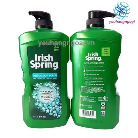 Sữa Tắm Nam Irish Spring Deep Action Scrub Exfoliating