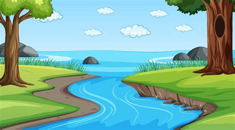 Flowing River Vector Art, Icons, and Graphics for Free Download