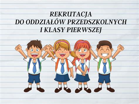 Rekrutacja do oddziałów przedszkolnych i do klasy pierwszej 2023 2024