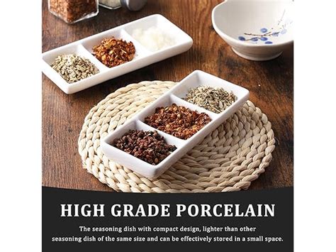 4 Pc Divided Ceramic Serving Platters