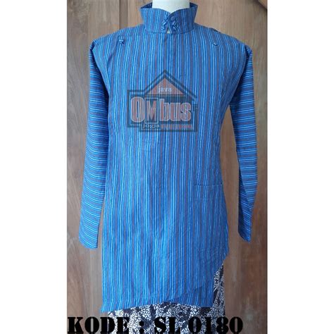 Jual Surjan Lurik Tenun Alusan Kode SL 0180 Baju Jawa Baju Lurik