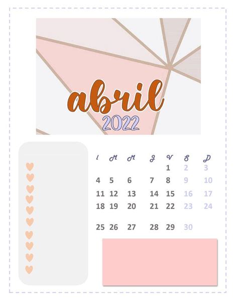 Calendario Abril Para Imprimir