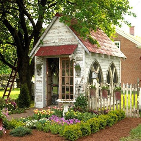 She Sheds Garden Shed Ideas With Vintage Details Story Book Design