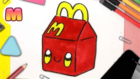 HOW TO DRAW A HAPPY MEAL KAWAII Easy drawings Learn to draw with Jape