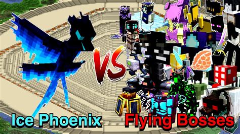 Minecraft Mobs Battle Ice Phoenix The Forgotten Dimensions Vs Flying