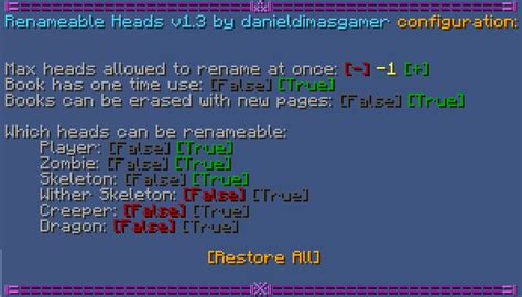 Datapack Renameable Heads Minecraft Customization Curseforge