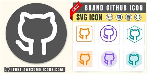 Brand Github Icon Svg Code — Download Path Html