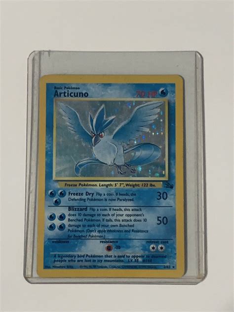 Pokemon TCG Articuno Fossil 2 62 1999 Unlimited Holo Rare EBay