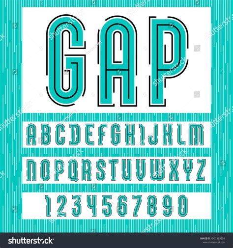 Alphabet Gap Sans Serif Font Futuristic Stock Vector (Royalty Free) 1501329653 | Shutterstock