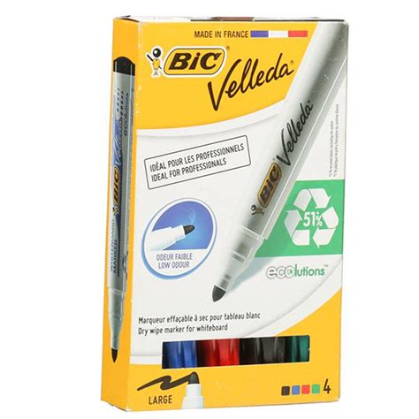 Buy Bic Velleda 1701 Ecolutions Assorted Marker Pack Of 4 Online At