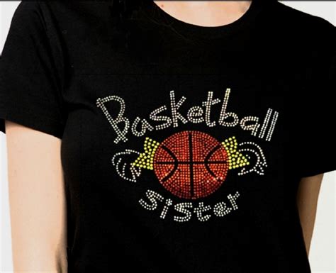 Rhinestones Shirt Basketball Sister Bling Shirt Collection