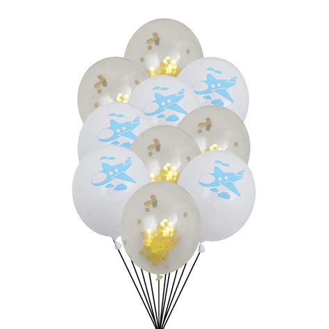 Toyvian Pcs Inches Confetti Helium Balloon Cartoon Airplane Cloud