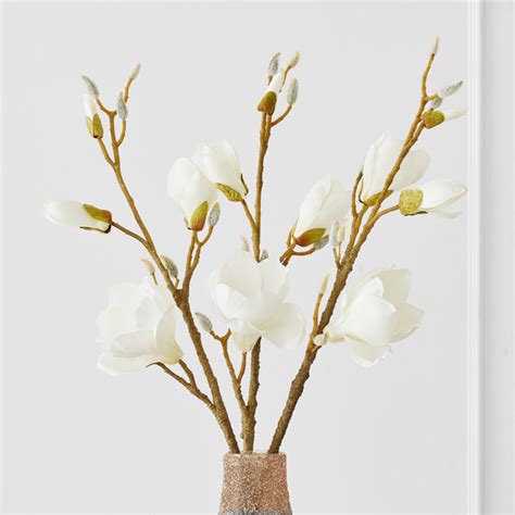 Faux Magnolia Stem Set Of Zgallerie