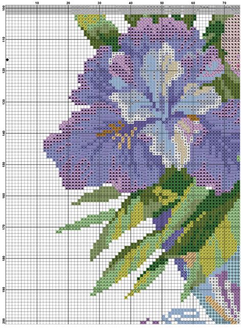 Free Cross Stitch Pattern Irises