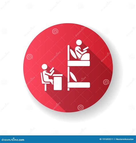 Roommates Flat Design Long Shadow Glyph Icon Stock Vector