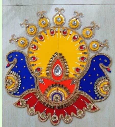 Peacock Floor Rangoli Designer Reusable Rangoli Acrylic Rangoli Indian