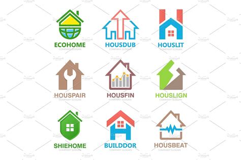 Set Of House Logo Design Template House Logo Home Logo Real Estate