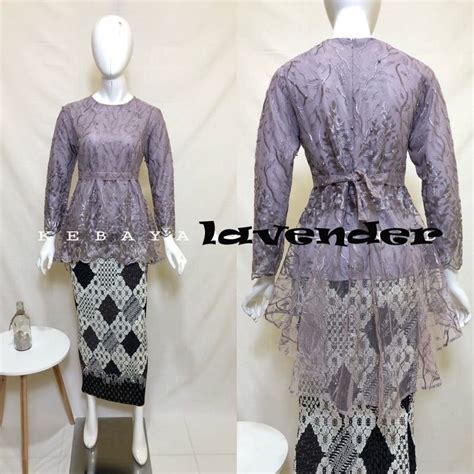 Jual STELAN KEBAYA TUNIK BORDIR TUNIK KEBAYA TULLE KEBAYA MODERN