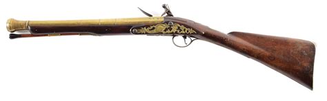 Lot Detail A Fine Brass Barreled English Flintlock Blunderbuss By