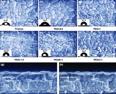 SEM Images Of The CsPbI 2 Br Films Modified With Different PEAXs A