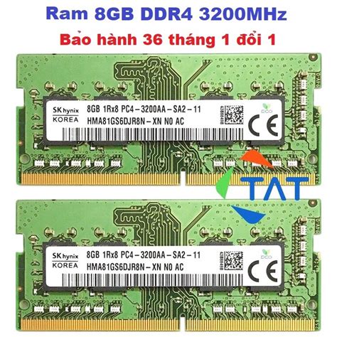 Ram Laptop SK Hynix 8GB DDR4 3200MHz Bảo hành 36 tháng 1 đổi 1