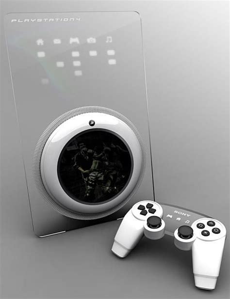 New PS4 Game Console Design Concept With Touchscreen Glass Panel Ps4