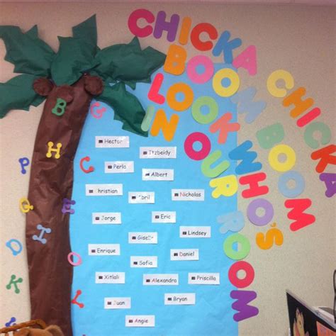 Chicka chicka boom boom bulletin board Kindergarten Bulletin Boards, Classroom Bulletin Boards ...