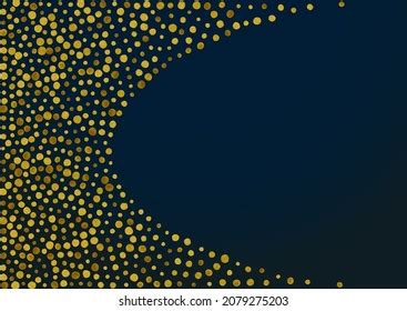 Yellow Confetti Art Vector Black Background Stock Vector (Royalty Free ...