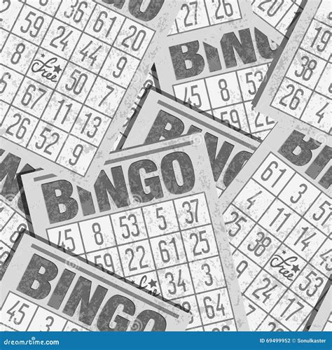 Bingo Seamless Retro Background With Cards Stock Vector Illustration