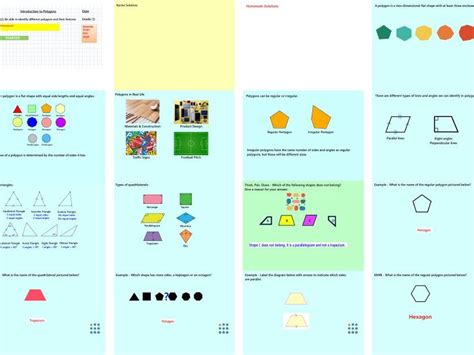 Maths GCSE Geometry ActivInspire Lessons 2D Shapes And Angles