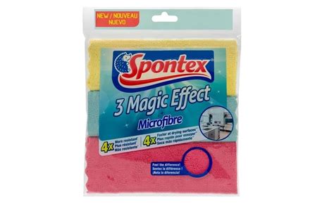 Spontex 3 Magic Effect Microfibre Cloths 245 X 25cm Cleaning Cloths