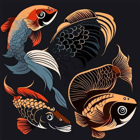 Premium Vector Tropical Fish Vector Icons Artistic Marine Species