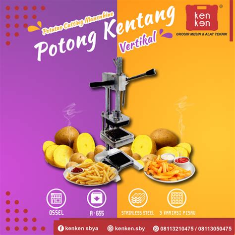 Jual Mesin Potong Kentang Manual Vertikal Ossel I Potong Kentang