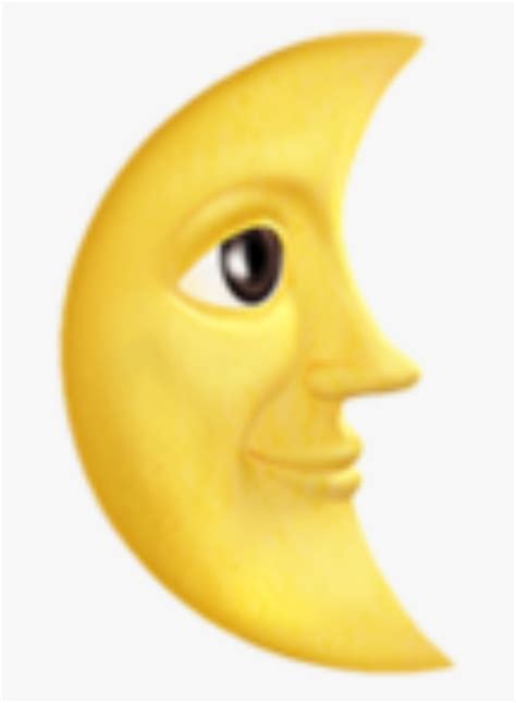 Moon Emoji Text - Moon Emoji Png, Transparent Png - kindpng