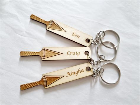 Personalised Cricket Bat Keyring, Keychain, Cricket Lovers, Cricket
