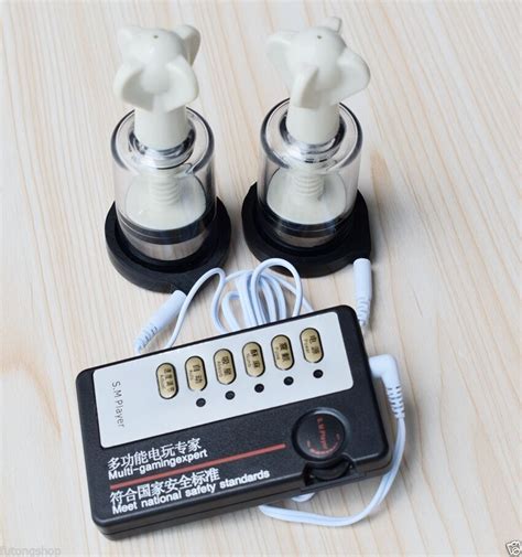 E Stim Shock Pussy Clit Nipple Sucker Clamps Breast Vacuum Pump Stimulate Toys EBay