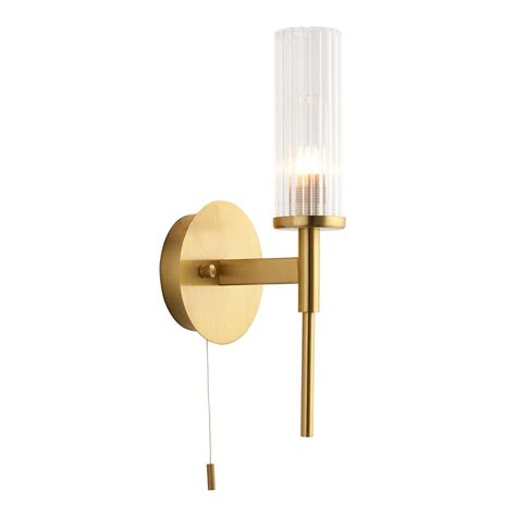 Talo Single Switched Bathroom Wall Light Satin Brass